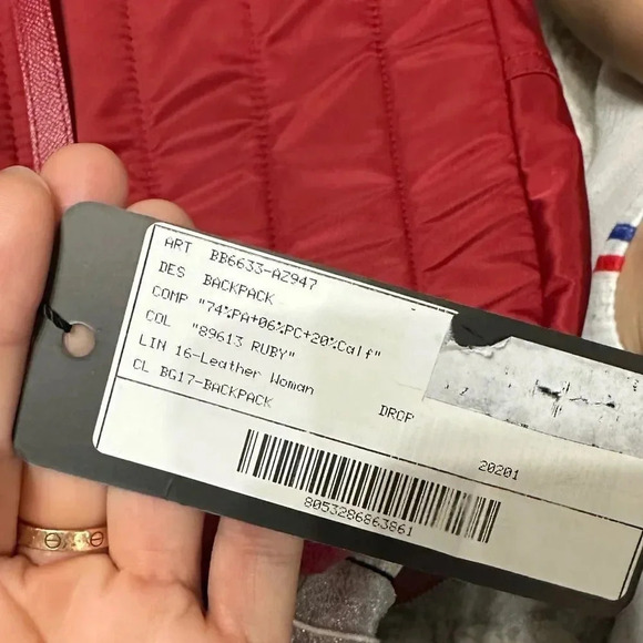 Dolce & Gabanna Red Appliquéd Shell Backpack NWT - Picture 8 of 11